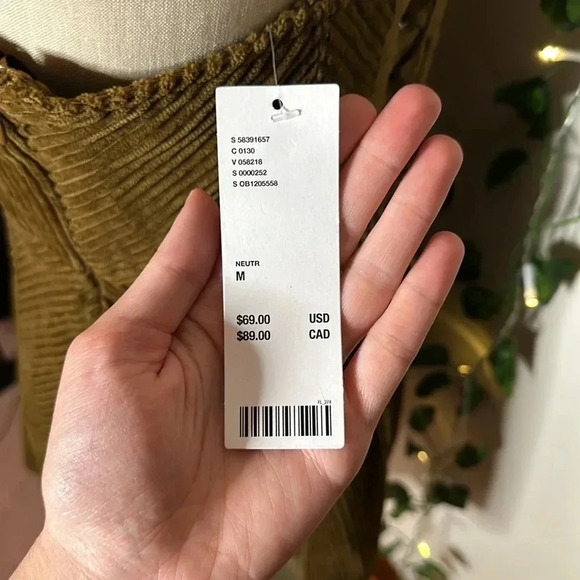 Urban Outfitters Kensie Corduroy Lace Back Mini Dress NWT - Picture 8 of 9